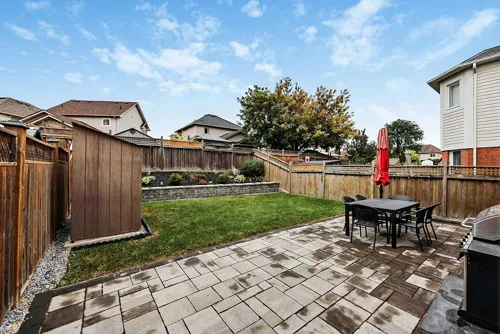 Landscaped backyard