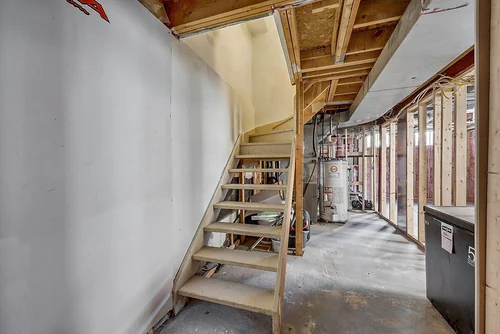 Basement stairs and framing
