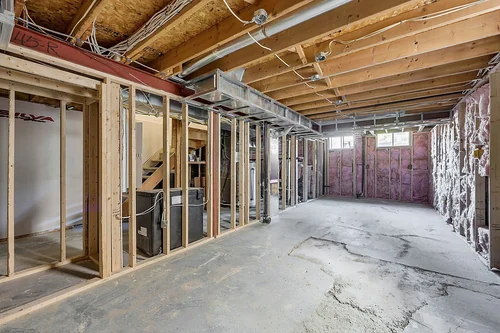 Unfinished basement overview