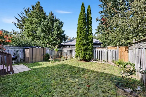Fenced backyard